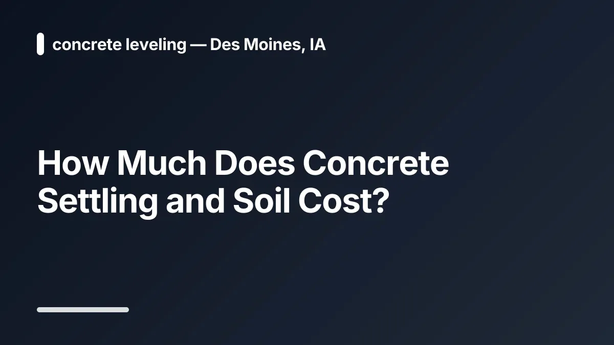 concrete settling repair cost
